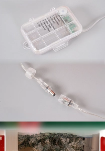 Detailed 3AA battery control box with 8 modes and serial connector for Christmas lights