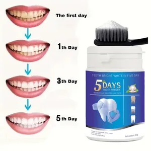 Polvere sbiancante per denti alla menta da 80g per denti luminosi e alito fresco