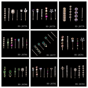 Rhinestone Faux Artificial Pearl Alloy Hair Clips Sparkling Star Moon Letter Snowflake Fashion Hairpins Decorative Headwear For Women