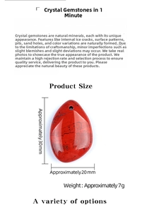 Detailed view of teardrop red jasper stone pendant measuring 30x20mm with natural texture
