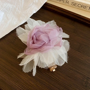 Floral telephone wire hair band sweet chiffon hair tie cute elegant hair accessories