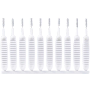 Mini shower hole cleaning brush set with 10 nylon brushes for bathroom nozzles