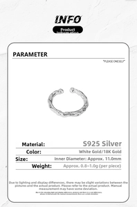 Macro detail of S925 sterling silver ear cuff with hammered texture and lava grain finish