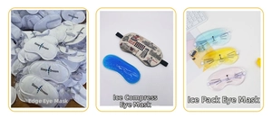 Detailed comparison of piping eye mask, cold compress mask, and ice bag eye mask styles