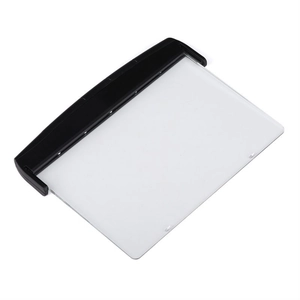 Portable LED flat panel reading lamp with transparent acrylic screen and black frame