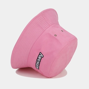 Bob en coton rose avec broderie Awesome et œillets métalliques pour protection solaire