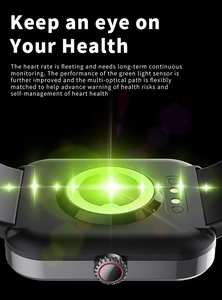 Close-up of smart watch back showing green light heart rate sensor for health tracking