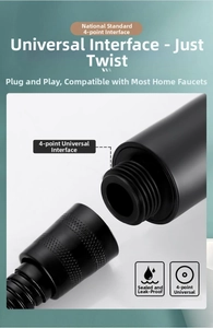 Detailed close-up of the G1/2 universal threaded shower head connector with leak-proof seal