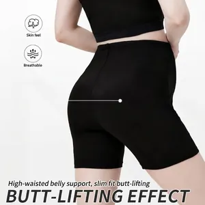Pantaloncini sportivi premaman neri a vita alta con effetto lifting e alta elasticità