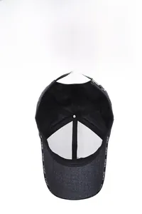 Detail of winter baseball cap showing breathable mesh lining and sports sweatband inside