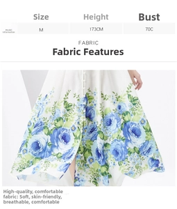 Detailansicht der blauen Rosen auf dem weißen Vintage-Kleid mit hochwertiger Stoffstruktur