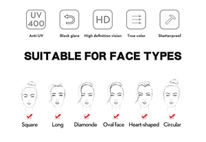 UV400 protection and face shape guide for children sunflower round frame sunglasses