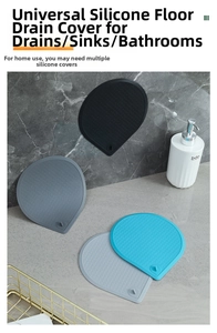 Vista dettagliata di filtri per lavandino in silicone a forma di foglia in quattro colori