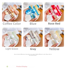 Detailed grid view of six colorful acetate flower hair claws in multiple vibrant finishes