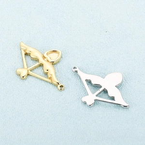 Cupid Arrow Heart Pendant Electroplated Stainless Steel Polished Eros Arrow Charm For DIY Necklace Jewelry Making