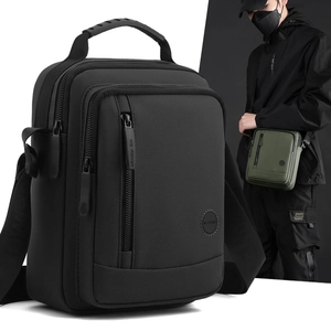 Sac Messager Homme Nylon Imperméable Multi-Poches Bandoulière Sac À Main Business Casual Léger Voyage Pour Homme