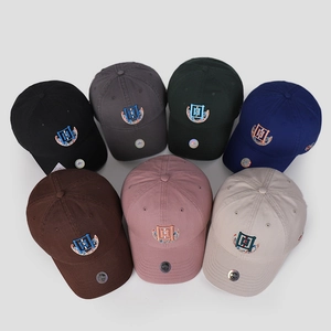 Detail of diverse color options for baseball caps featuring exquisite Chinese embroidery