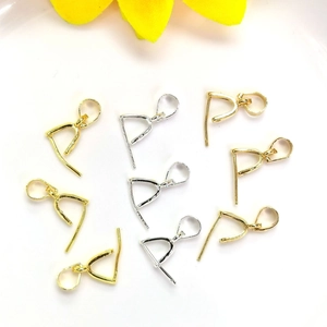 S925 Sterling Silver Pendant Clasp Melon Seed Buckle For DIY Jewelry Making Connector Clip Jade Crystal Accessories