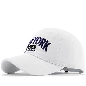 New York Embroidered Letter Baseball Cap Acrylic Twill Sun Shade Adjustable Vintage Unisex Outdoor Headwear