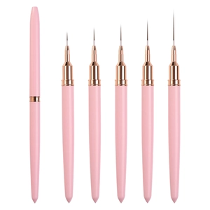 Pennelli Liner Per Nail Art Professionali Penne Per Pittura E Disegno Ultra Sottili Oro Rosa Rosa Alluminio Capelli In Fibra Strumenti Per Manicure