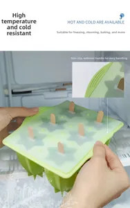Détail du moule à glace étoile en silicone à 6 cavités résistant au chaud et au froid