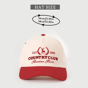 Adjustable baseball cap size guide showing 56cm-58cm head circumference with elk logo
