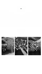 Detailed guide on jewelry maintenance and manufacturing process with close-up craft photos