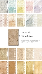 Lace Symphony collection featuring 10 hollow lace paper designs for vintage scrapbooking