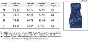 Size chart for summer backless mini dress with bust, waist, and hips guide in CM