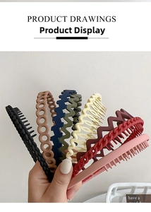 Close-up of assorted non-slip headbands in matte Morandi colors with various textures