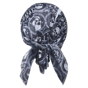 Bandana de pirate respirant pour extérieur avec imprimé tête de mort et lien réglable