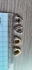 Detailed size measurement of silver and gold heart hoop earrings showing 1.8cm height