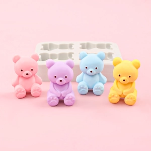 Süße Bären Silikonform Für DIY Gummibärchen Schokolade Tortendekoration Gips Seife Bastelwerkzeug