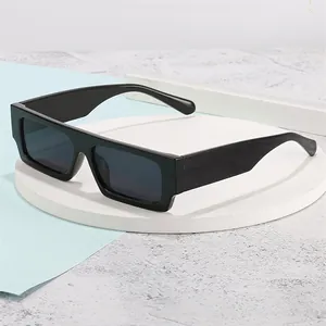 Retro Rectangle Sunglasses PC Frame AC Lens UV400 Protection Y2K Punk Hip Hop Style Eyewear For Women Men