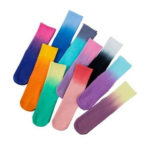 Gradient yoga socks set for women with anti-slip grip and ribbed knit in ten vibrant colors