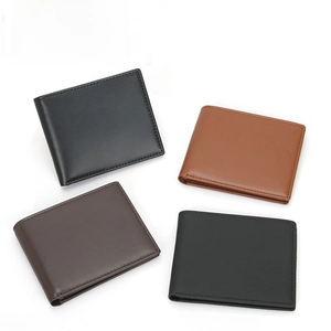 Portafoglio Bifold Uomo Pelle Blocco RFID Corto Business Casual Borsellino Multi Slot Carte