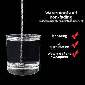 Waterproof titanium steel melon seed chain necklace showing sweatproof durability