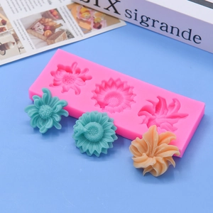 Moule En Silicone Fleur Pour Gâteau Fondant Chocolat Outil De Cuisson DIY Décoration De Dessert Savon Argile Rose