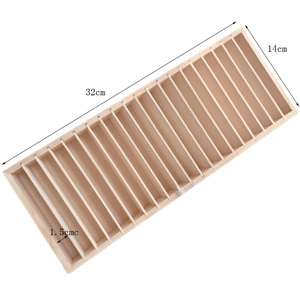 Holz-Organizer für Haarklammern, 32 cm Länge mit verstellbaren Fächern für Schmuck