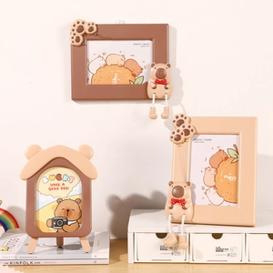 Kreatives Cartoon-Wasserschwein-Bilderrahmen-Set für Kinderzimmer und Wanddeko