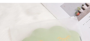 3D Cloud Sleep Eye Mask Ice Silk Shading Breathable Eyelash Print with Frosted Pouch