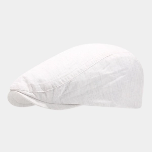 Gorra plana blanca transpirable con fina textura de cuadrícula para hombres y mujeres