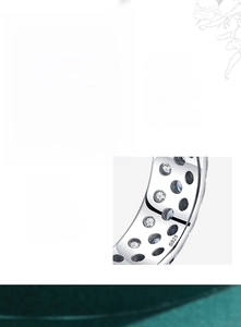 Detailed view of wave-shaped S925 silver ring with blue and white zircon inlays