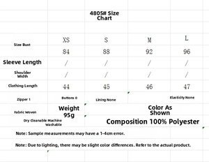 Detailed chart showing sizes and polyester fabric specs for the backless layered halter top