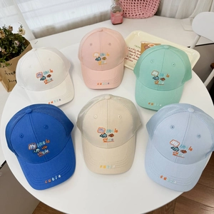 Cute Kids Mesh Baseball Cap Breathable Cotton Polyester Embroidery Sun Hat Outdoor Beach Adjustable Baseball Cap For Children