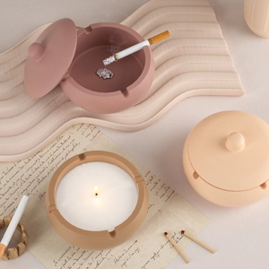Trois moules en silicone terreux pour pots à bougies DIY et boîtes de rangement