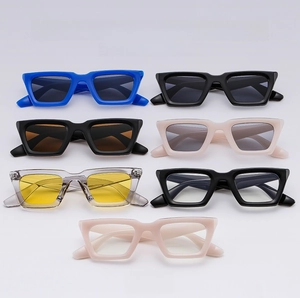 Collection of retro square frame sunglasses in assorted colors for a stylish aesthetic