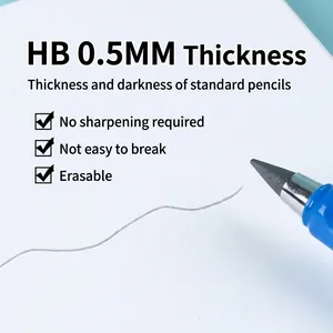 Inkless eternal pencil with HB 0.5mm tip showing smooth grey writing on white paper