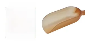 Macro view of food-grade amber resin tea scoop for Kung Fu tea ceremony set