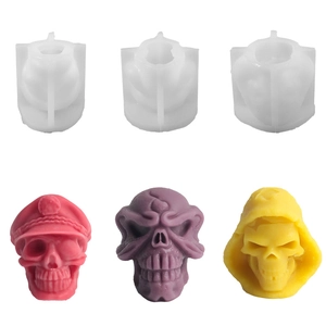 DIY Halloween Totenkopf Silikonformen für Duftkerzen und Gips Ornament Dekorationen
